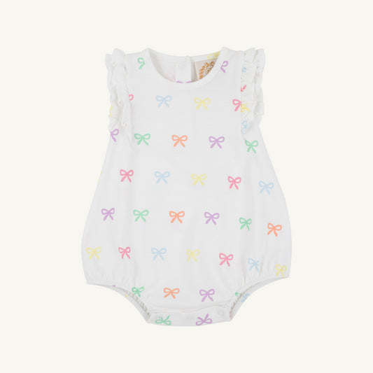 Ruehling Ruffle Bubble - Pima
Bitty Bows (Worth Ave White)
