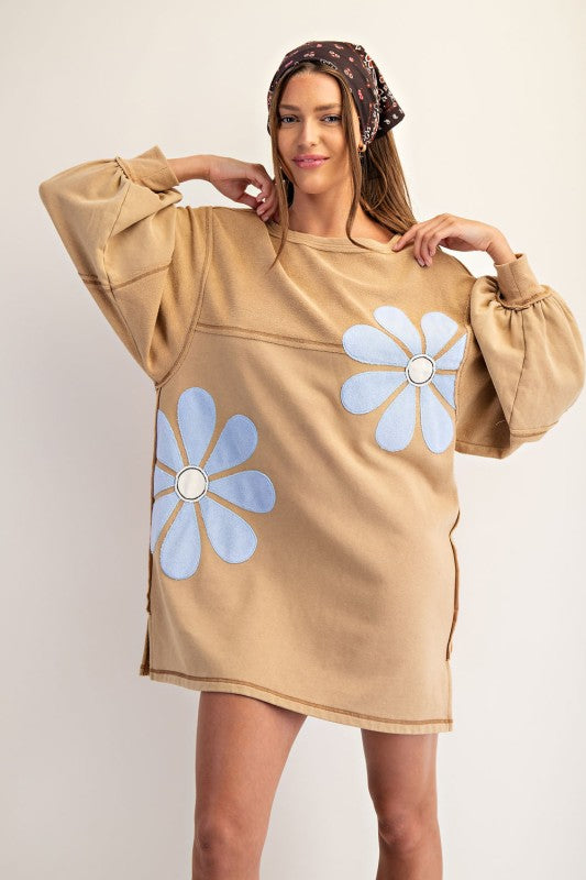 Flower Patch T shirt Dress