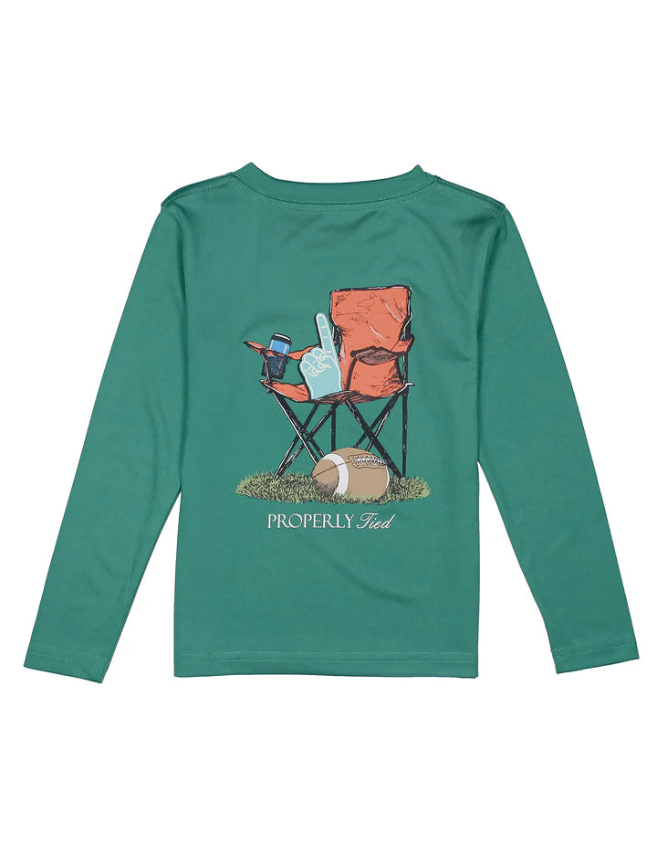 Boys Performance Tee Sidelines-Teal