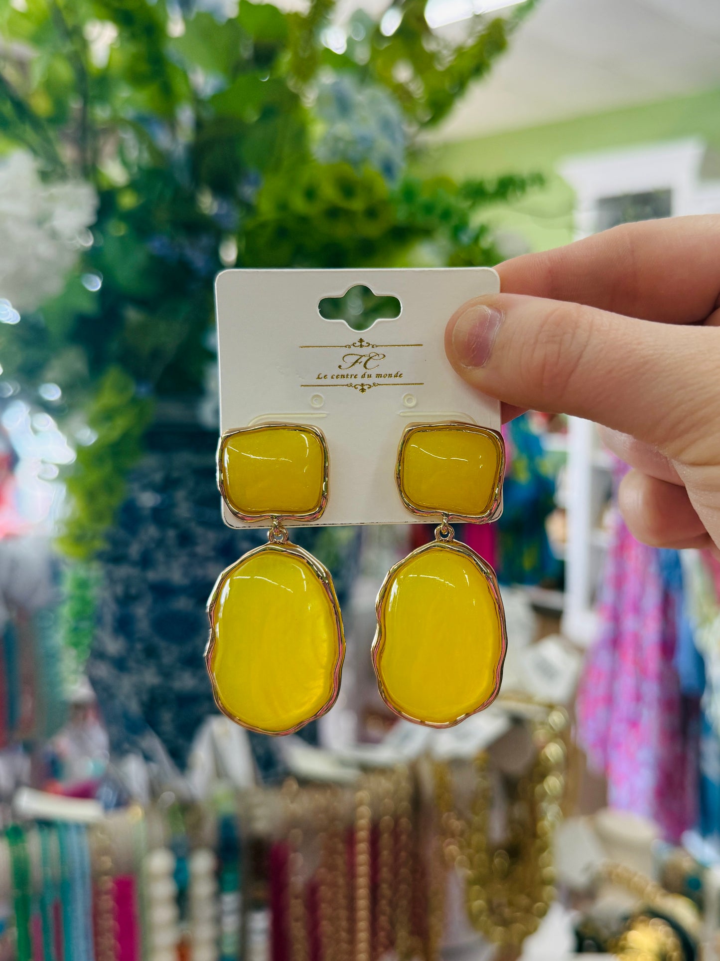 Strut It Earrings-Yellow
