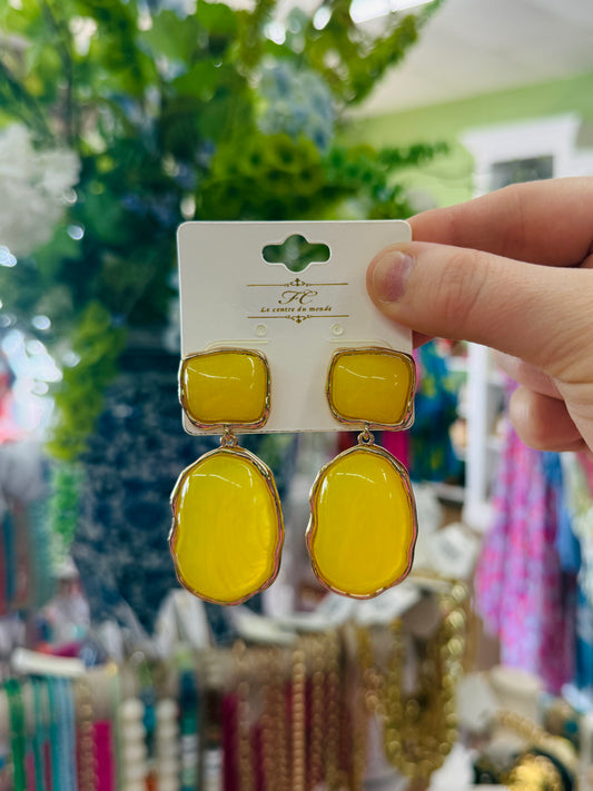 Strut It Earrings-Yellow