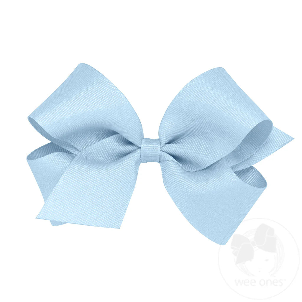 Wee Ones Medium Classic Grosgrain Hair Bow (Plain Wrap)