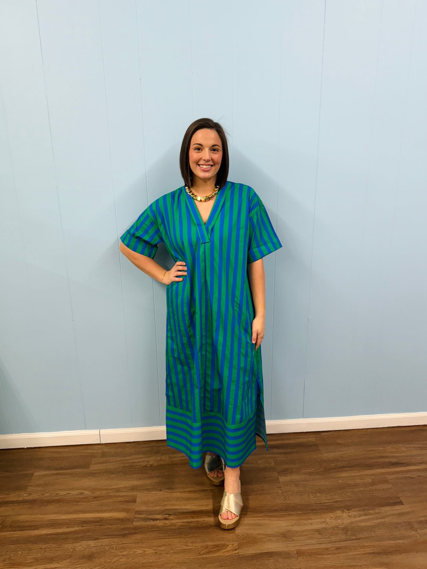 Stripes Galore Midi Dress