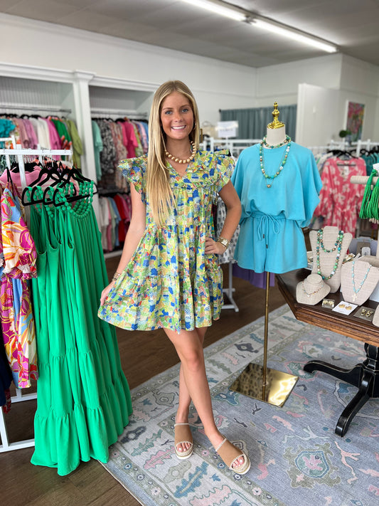 Green Multi Dress