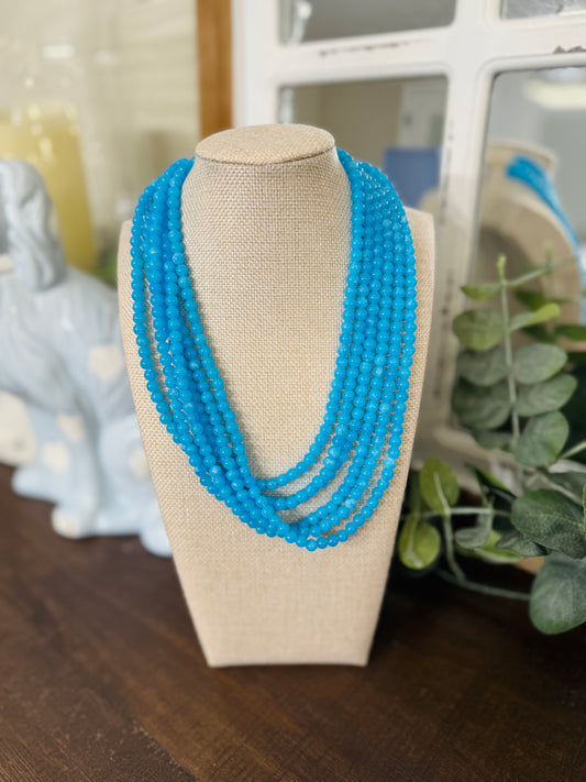 The Paige Necklace-Blue