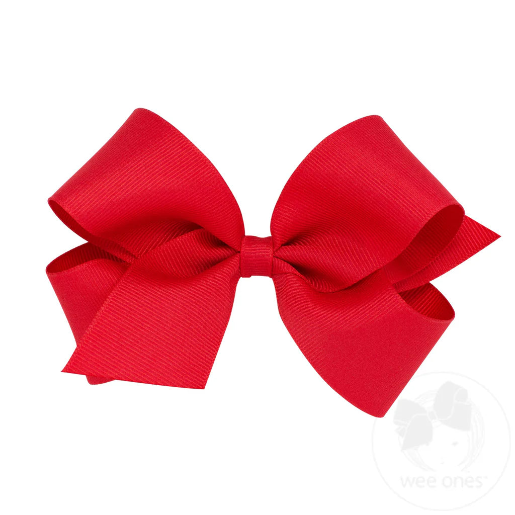 Wee Ones Medium Classic Grosgrain Hair Bow (Plain Wrap)