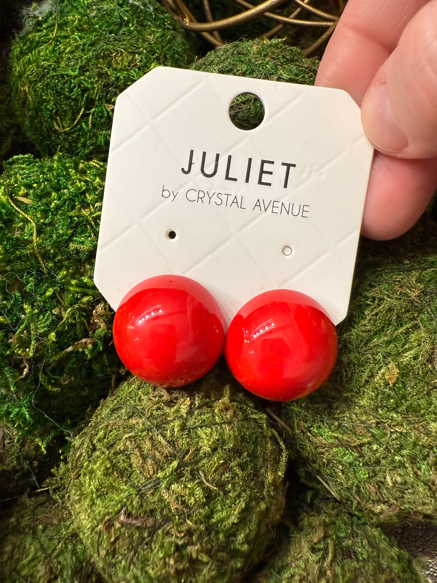 Red Ball Earrings