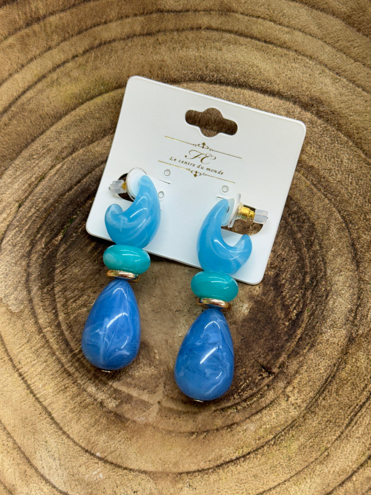 Indie Earrings-Blue Mix