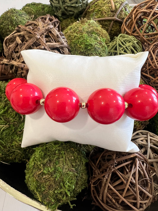 Well Rounded Bracelet-Red