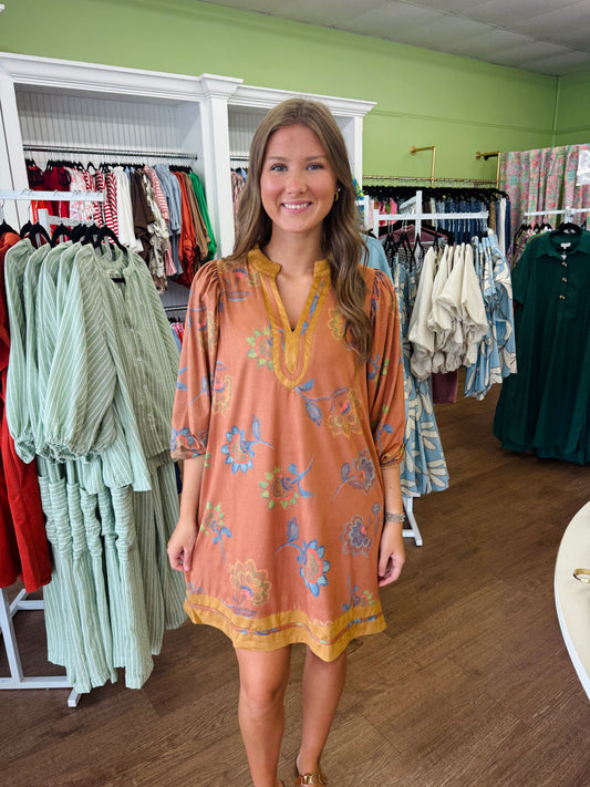 The Printed Suede Dress-Regular/CURVY