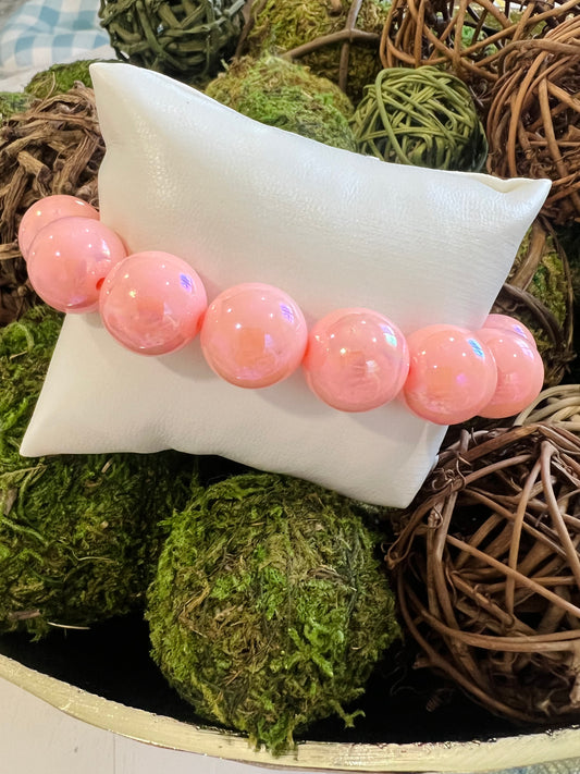 Shimmer Ball Bracelet-Pink