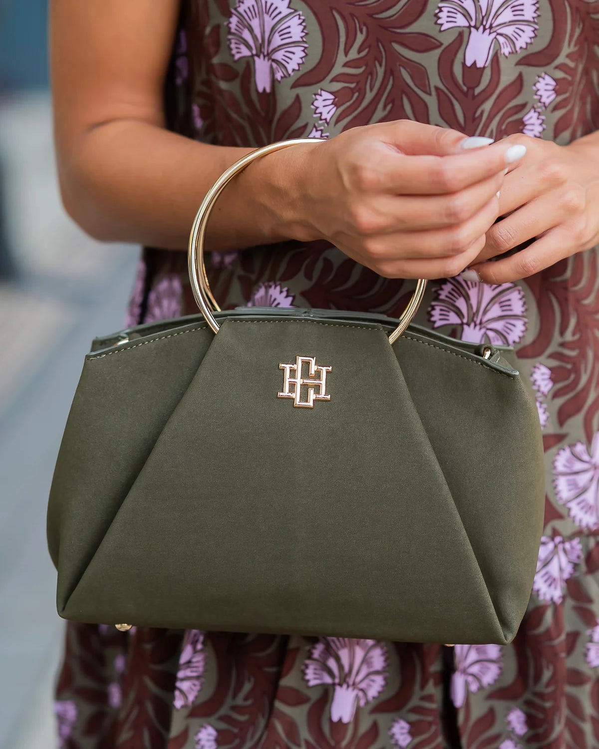 Brooks Bag with Rings-Olive S