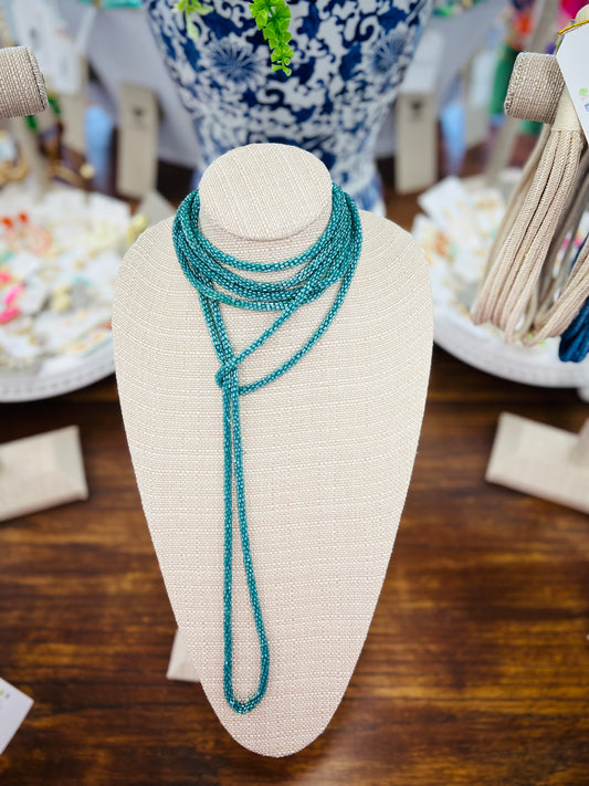 Infinity Loop Necklace-Teal