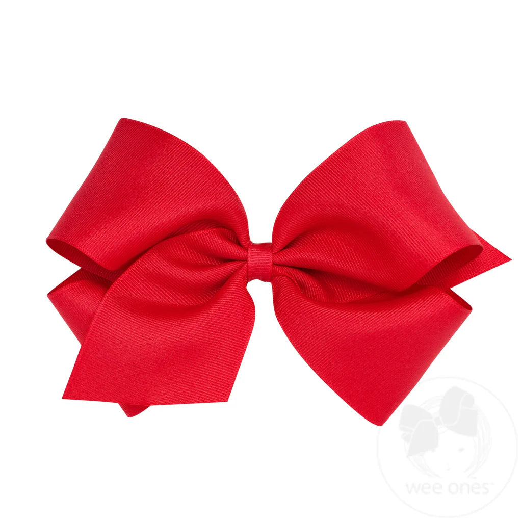 Wee Ones King Classic Grosgrain Hair Bow (Plain Wrap)
