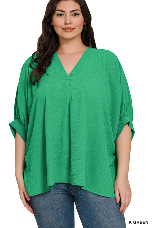 The Kiki Top Curvy- Kelly Green