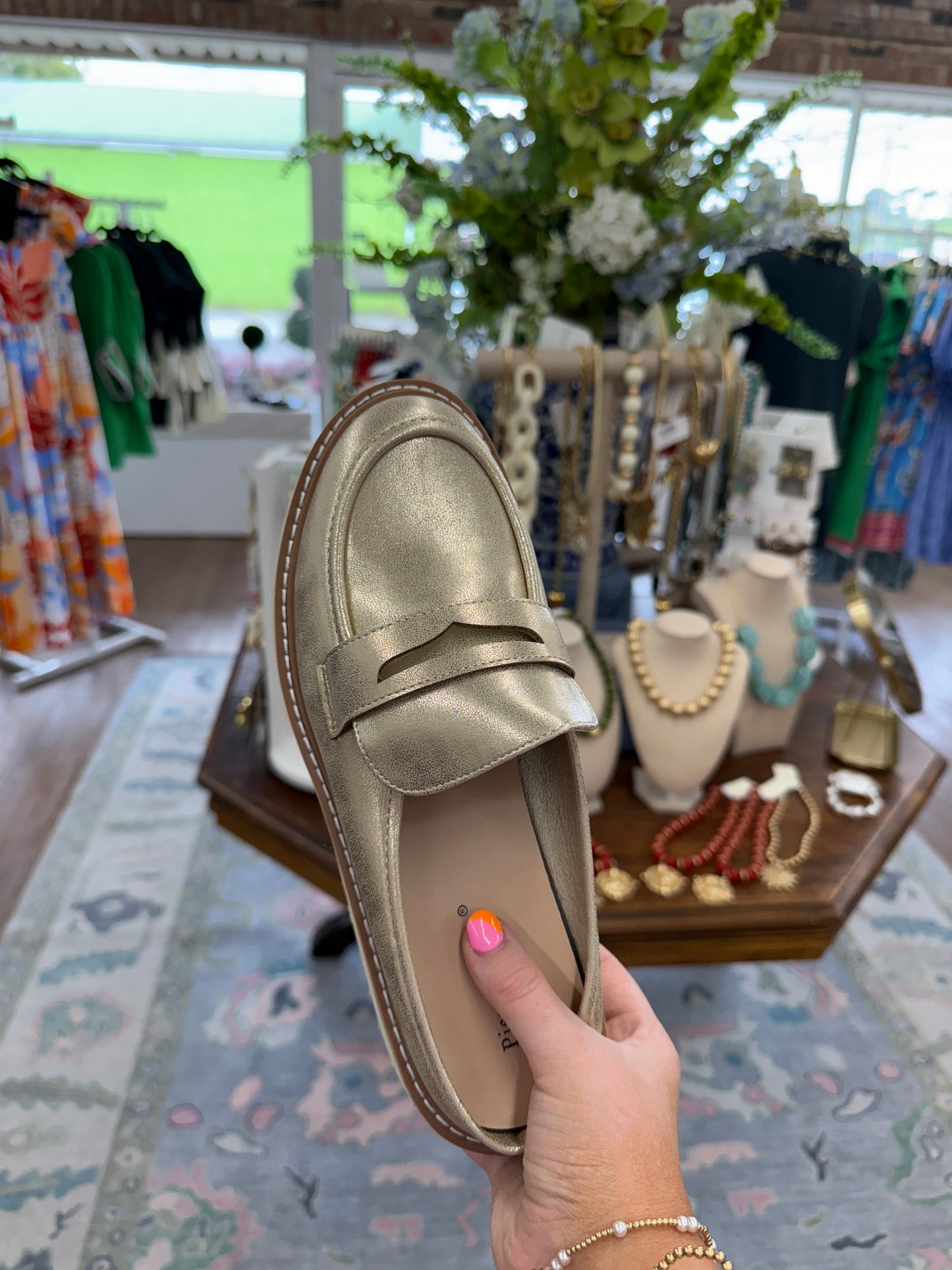 Golden Platform Mules