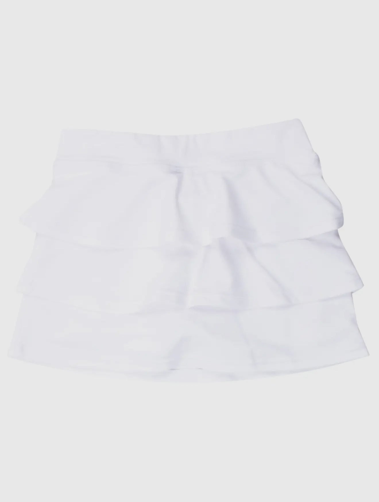 White Tiered Active Skort