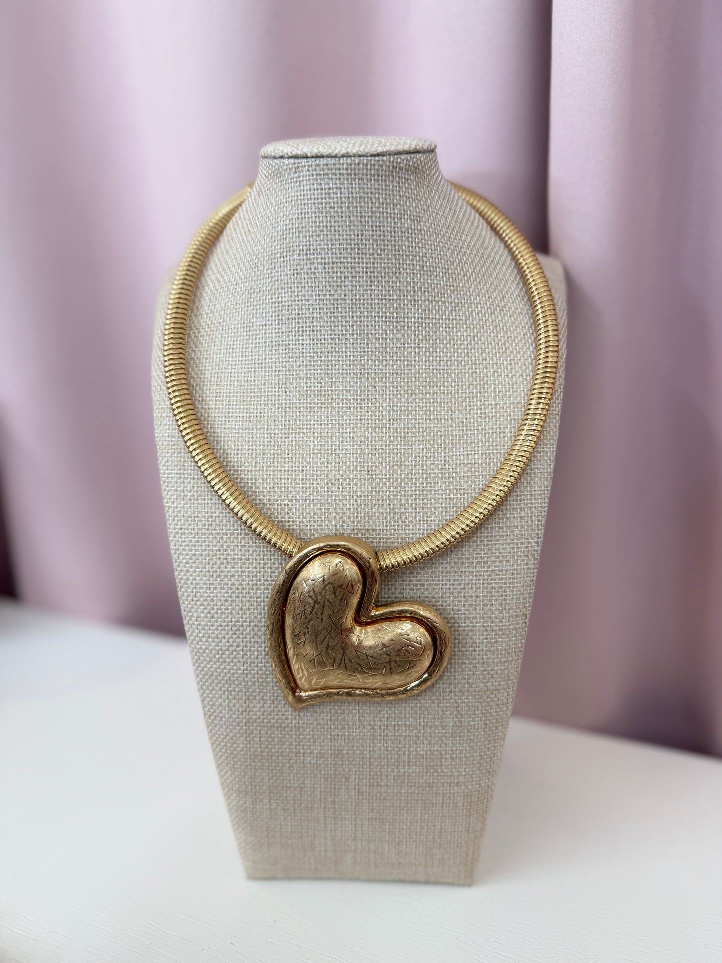 Vintage Heart Choker