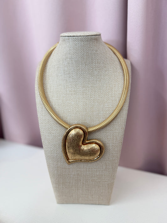 Vintage Heart Choker