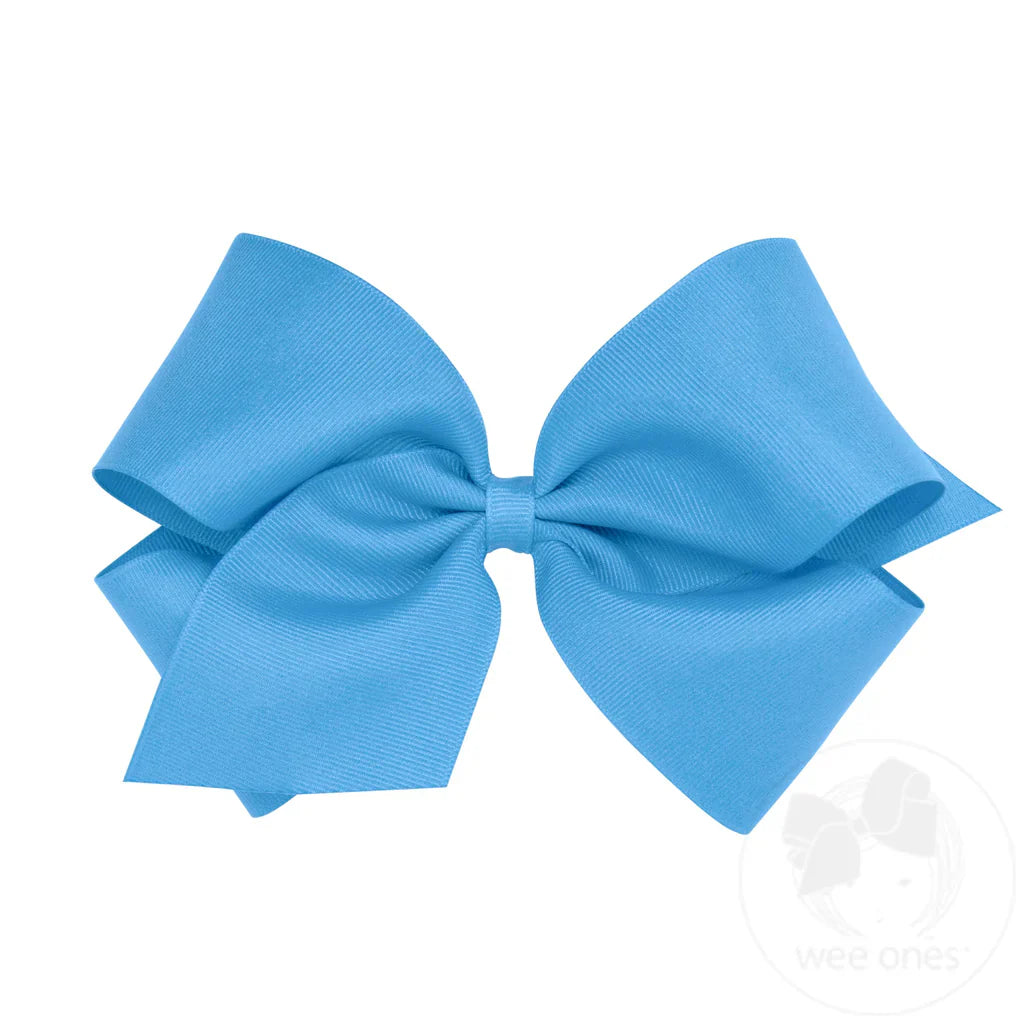 Wee Ones King Classic Grosgrain Hair Bow (Plain Wrap)