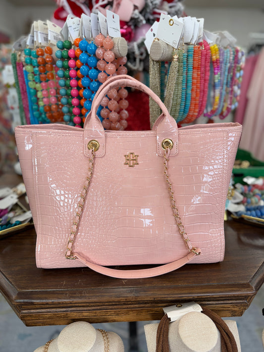 Missy Tote- Blush Patent EC