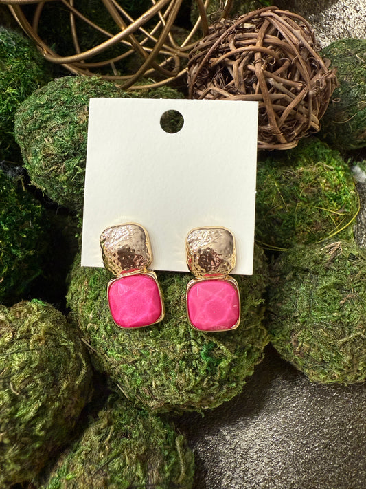 Medium Beth Earrings-Pink