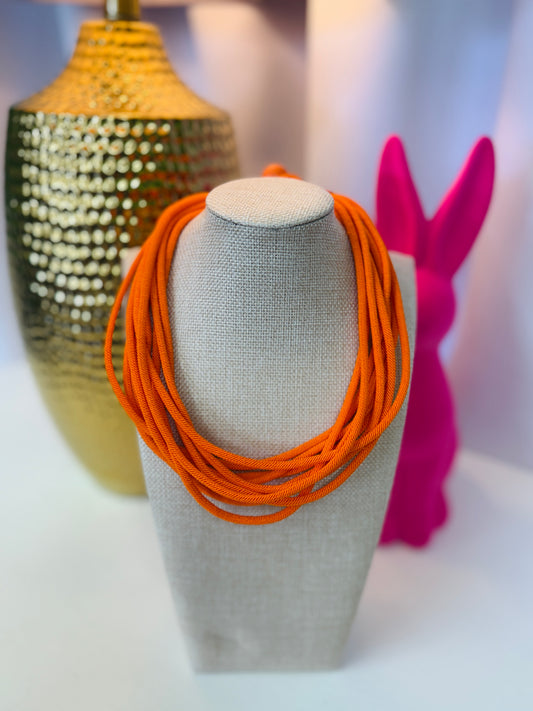 Mini Orange Rope Necklace