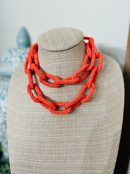 Charming Necklace-Coral