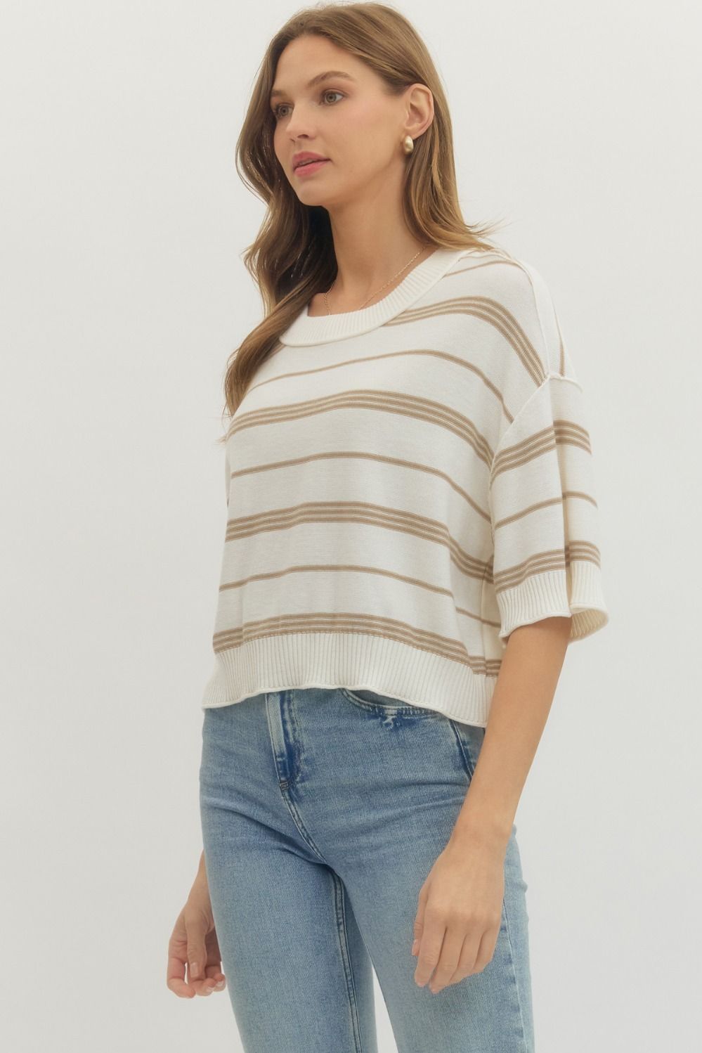 Neutral Stripe Top