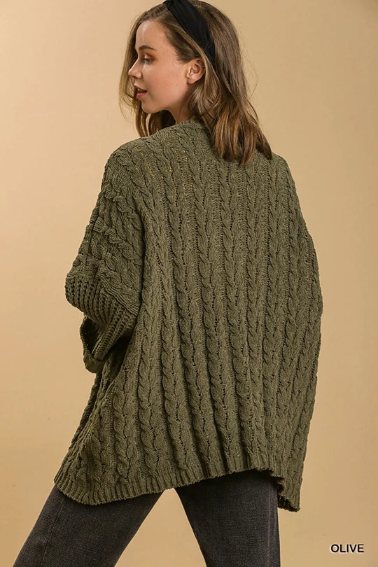 Olive Knit Cardigan