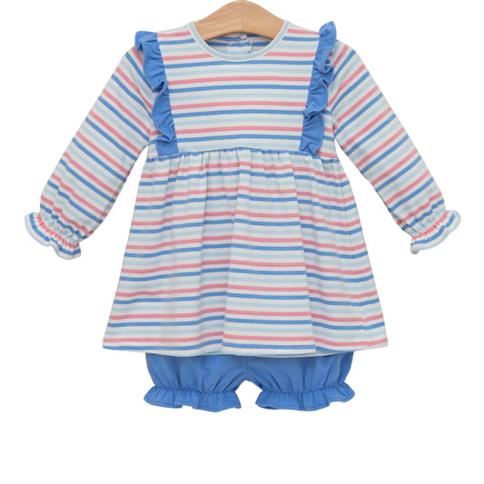 Olivia Bloomer Set-Hamptons Stripe