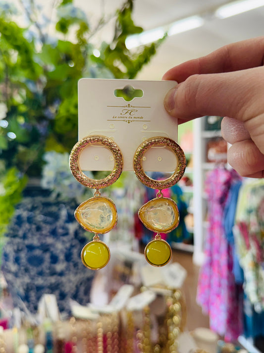 The Kaylee Earrings-Yellow