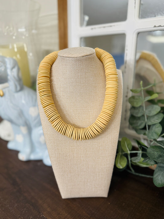 Coconut Shell Necklace-Tan