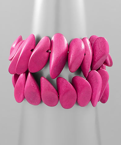 Wooden Beaded Bracelets-Pink