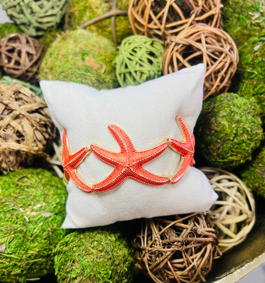 Orange Starfish Bracelet