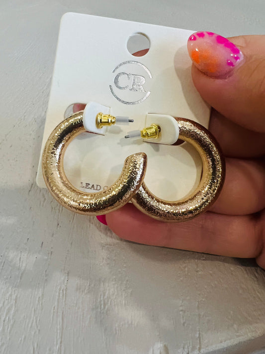 Foiled Gold Hoops