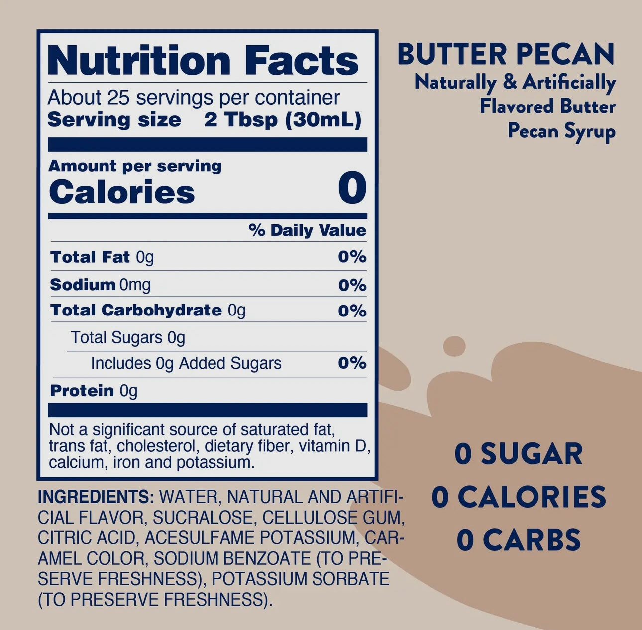 Butter Pecan Skinny Mixes Syrup