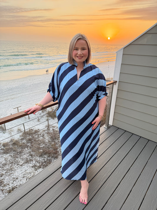 The Charlie Dress-Navy-CURVY