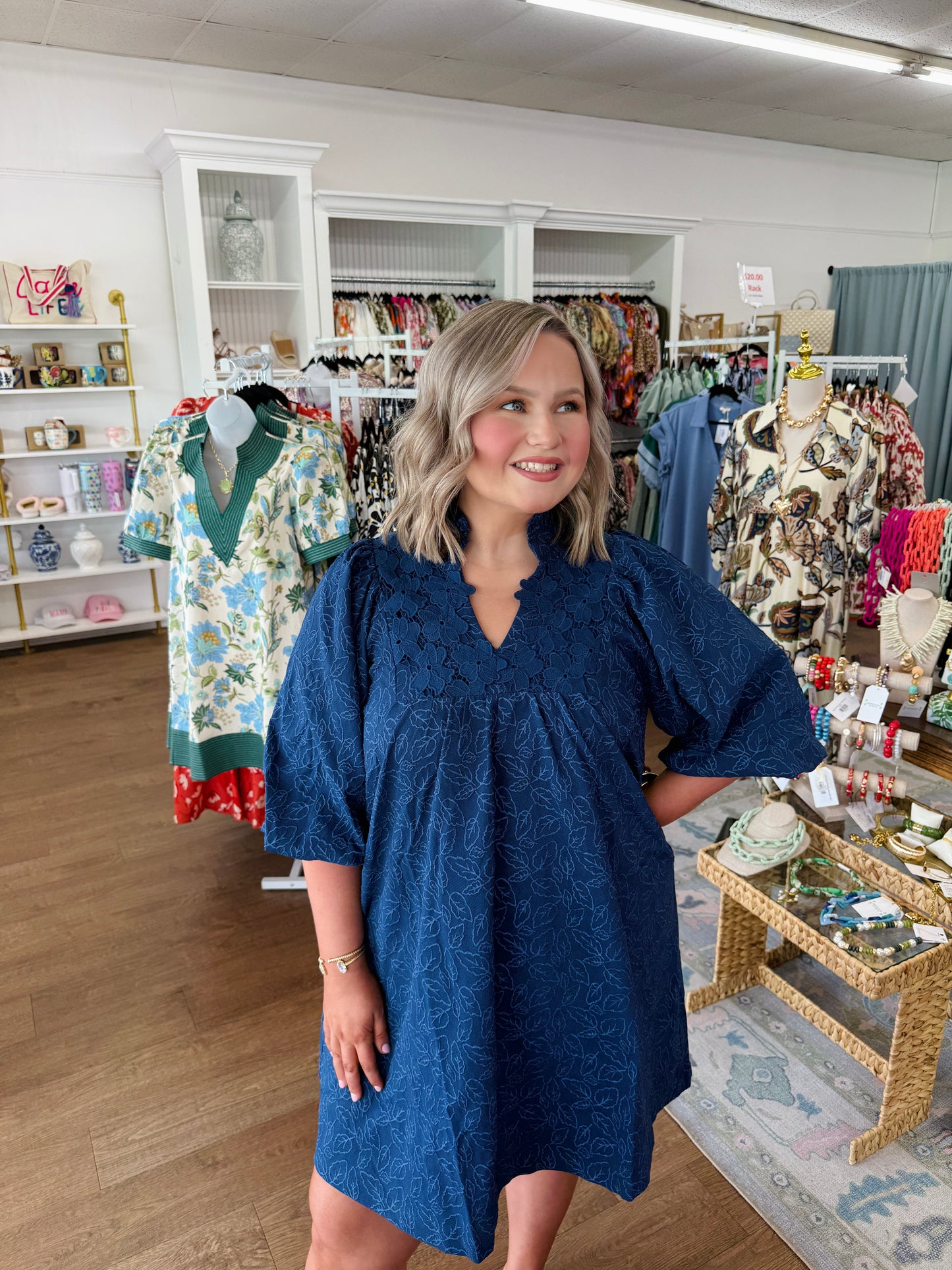 The Navy Floral Dress