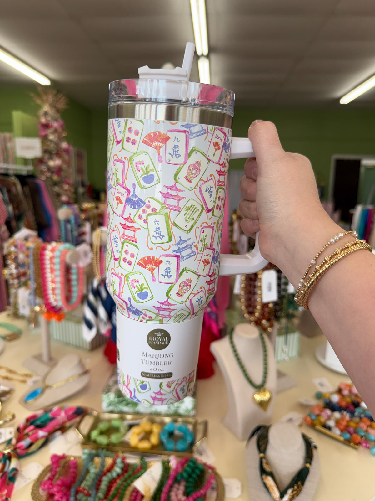 Mahjong 40oz Tumbler