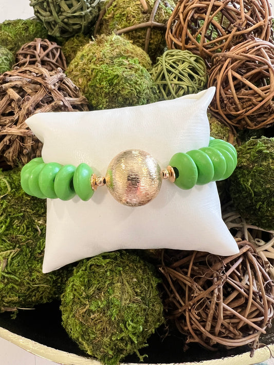 Green Disc Bracelet