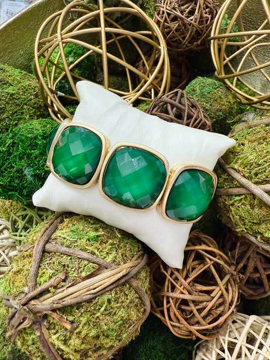 Be Jeweled Bracelet-Green
