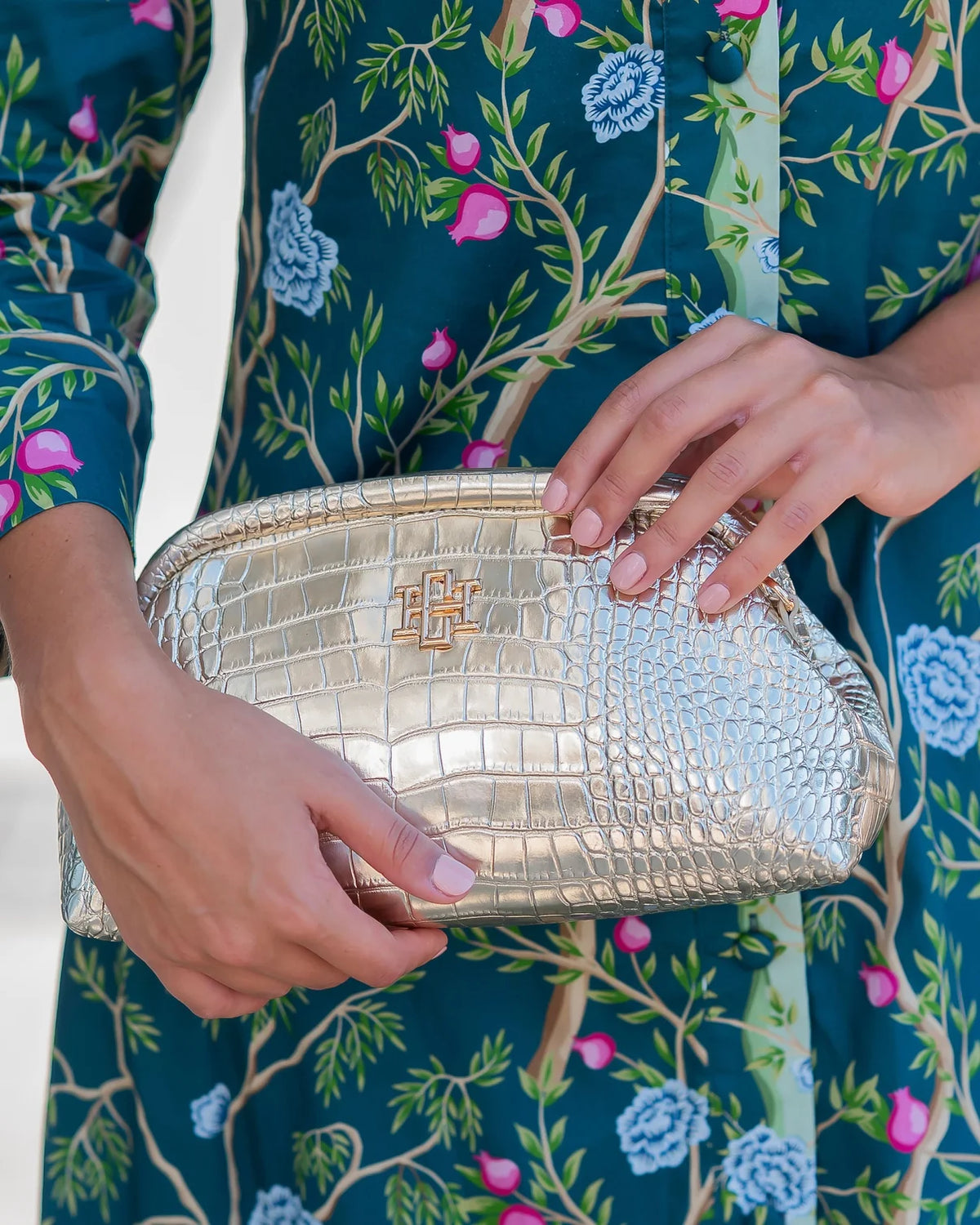 Lennox Folding Clutch-Gold EC