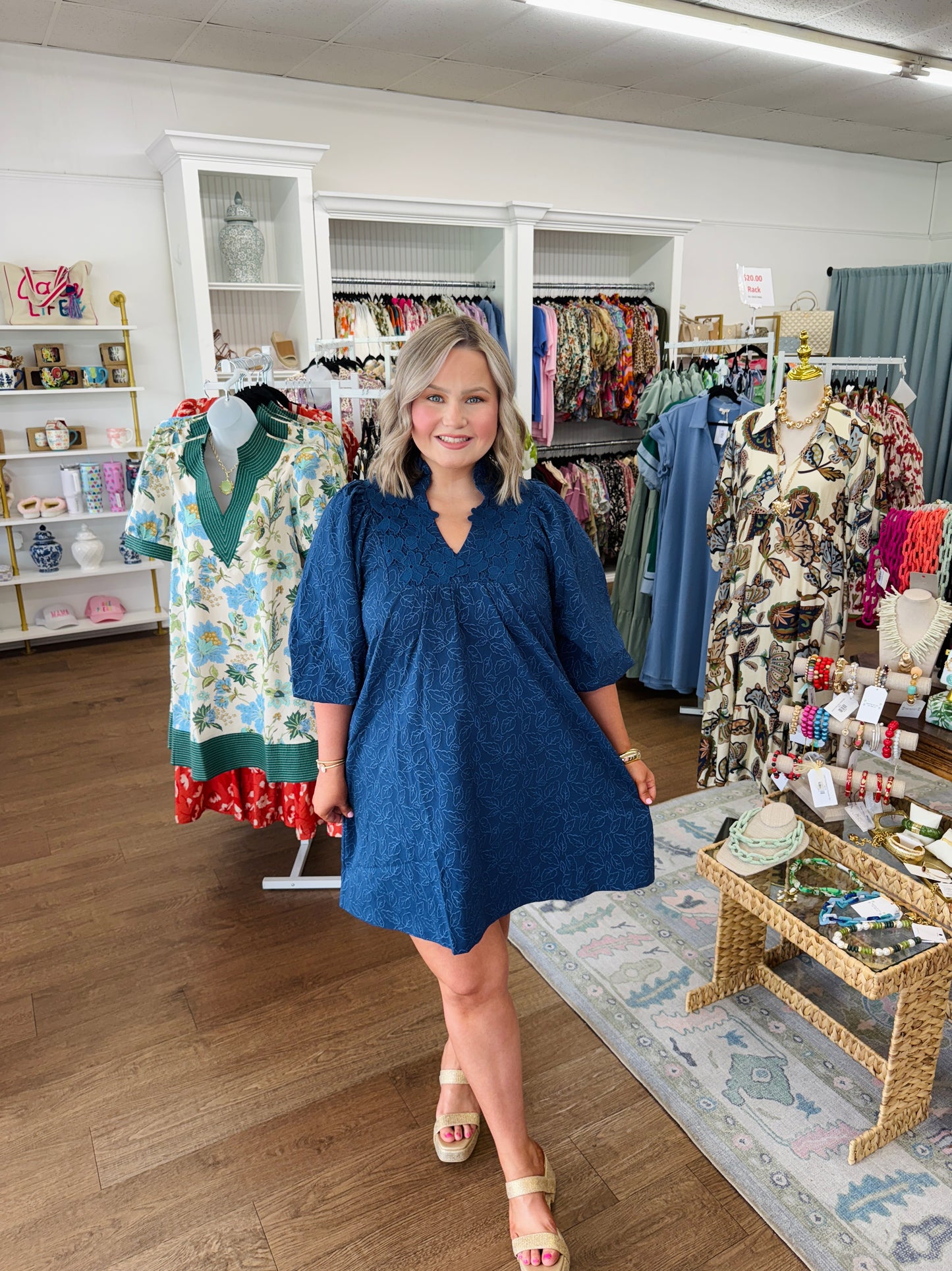 The Navy Floral Dress
