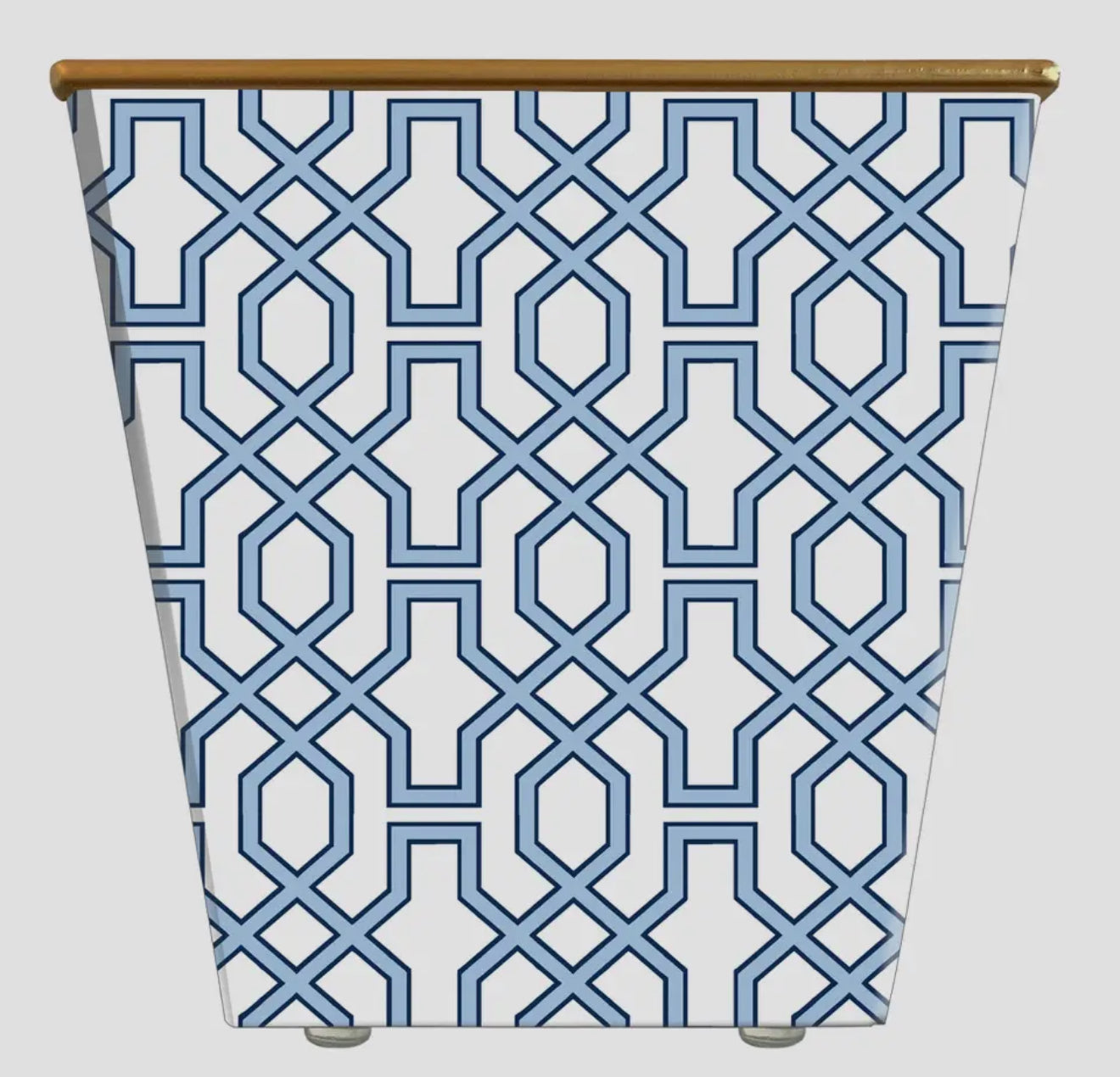 Trellis China Blue Cachepot Candle-Cool Citrus Basil