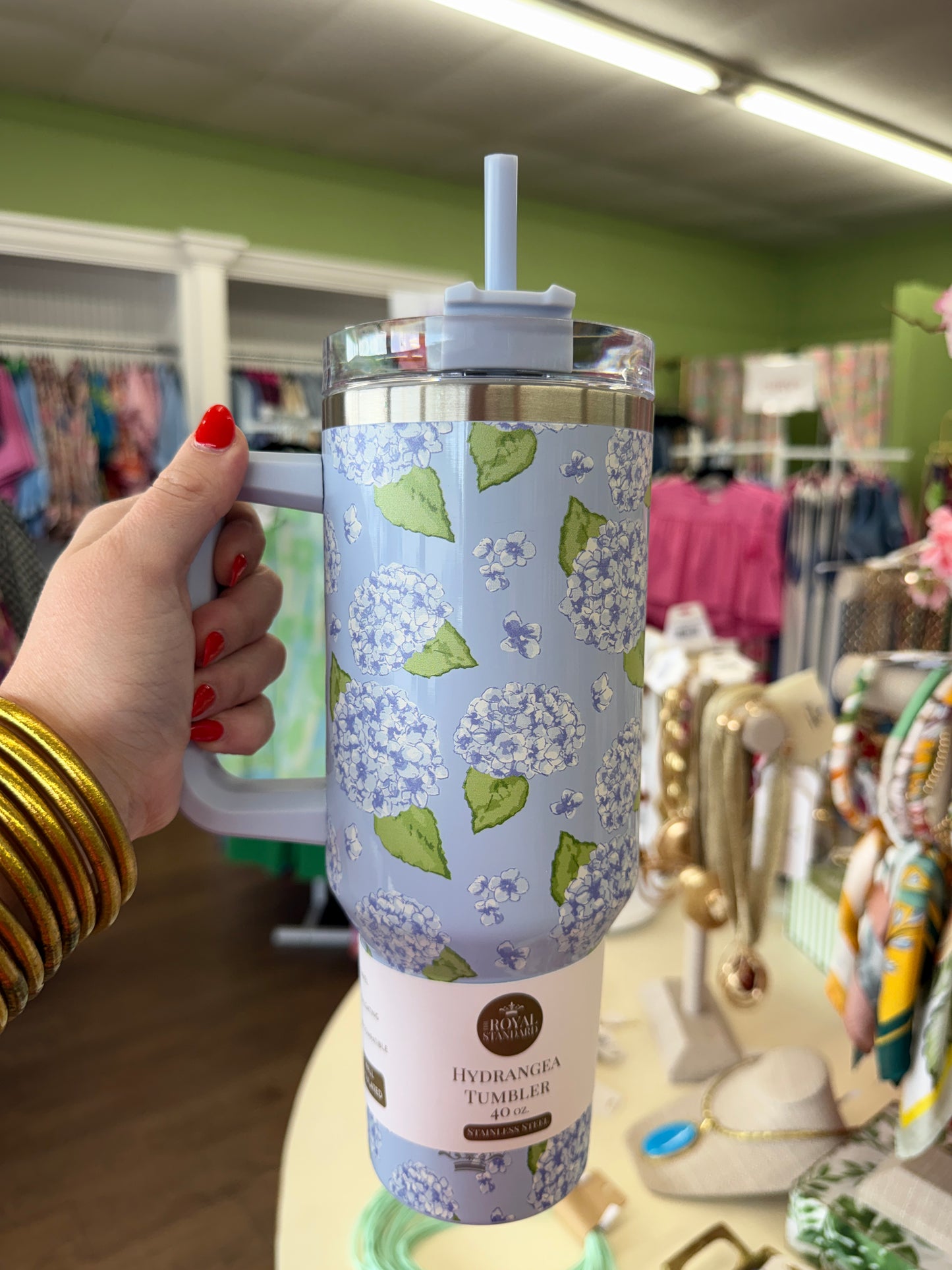 Hydrangea 40oz Tumbler