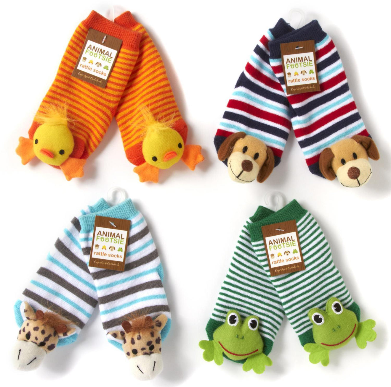 Animal Rattle Footie Socks(SOLD SEPARATELY)