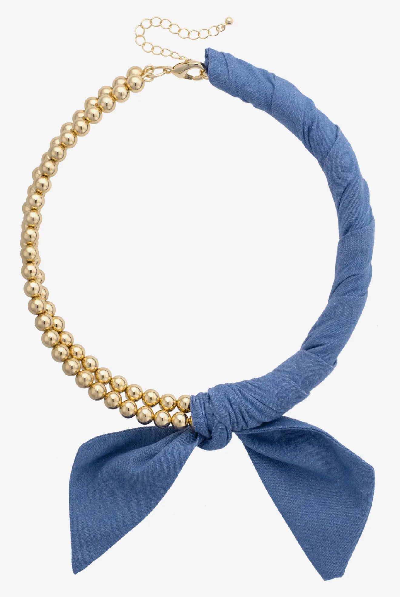 Bianca Denim Ball Necklace