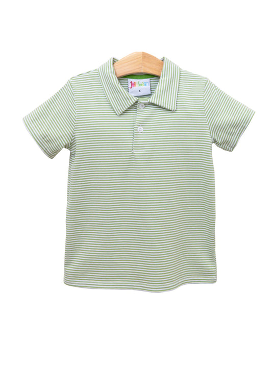 Michael Polo-Moss Green Stripe