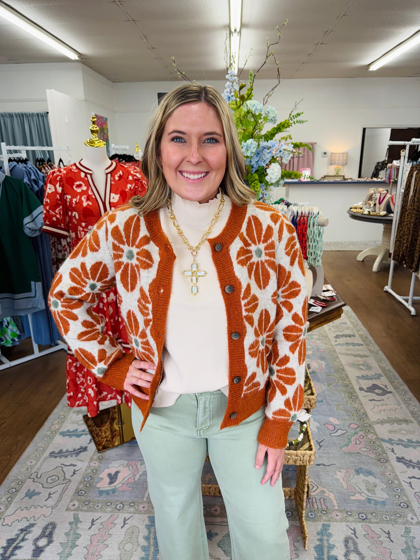 The Rusty Floral Sweater